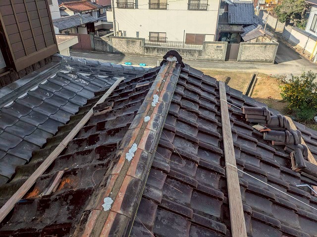 加西市　漆喰を準備